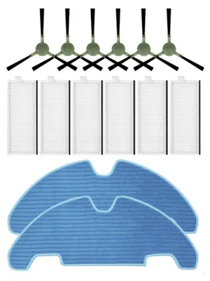 Produktbild von INF Ersatzteil-Set kompatibel mit Lefant Saugroboter (M310/M310 Ultra) – HEPA-Filter, Seitenbürsten, Wischbezüge