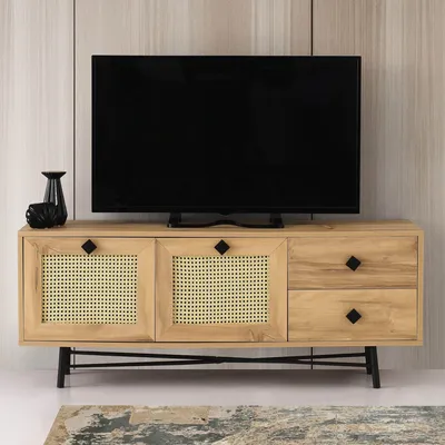 Immagine prodotto di Skye Decor, Hapsiyas 140, tavolino per TV, rovere, 100 % MELAMIN COATED SLIPBOARD, 140 x 40 x 60 cm