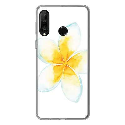 Produktbild von MuchoWow® Handyhülle Schutzhülle Hülle für Huawei P30 Lite Aquarellfarbe - Blume - Tropisch Silikon Softcase Handy Hülle - Handyhülle