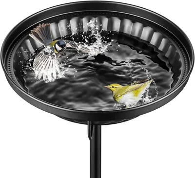 Obrázok produktu pre Kúpeľ pre vtáky 91,4 cm, kov, 5 hrotov, odnímateľná miska, pre záhradu