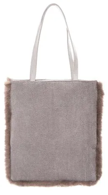 Obrázok produktu pre Nákupná taška s kožušinovým lemom, Schopping BAG, 38 x 40 cm