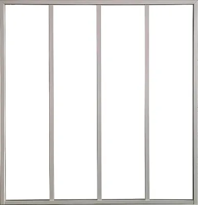 Produktbild von BAYVIEW Glaswand aus weiß lackiertem Aluminium - 120x130 cm