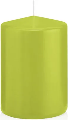 Produktbild von Stumpenkerzen Apfelgrün 100 x Ø 68 mm, 12 Stück, russarm, tropffrei