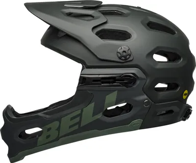 Produktbild von BELL Fullfacehelm SUPER 3R MIPS FAHRRADHELM matte black / green : S Größe: S