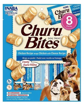 Obrázek produktu pro Churu Dog Bites Chicken wraps Chicken+Cheese 8x12g