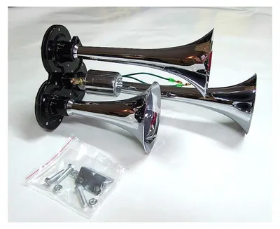 Produktbild von Dreifaches Signalhorn (Hupe) 12-24V für Autos, Jeeps, Busse und Lkw