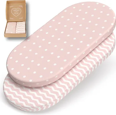 Produktbild von mimaDu - 2er Set Spannbettlaken aus Baumwolle  80x40cm auch für 78x36, 80x35 Spannbetttücher Kinderwagen, Stubenwagen, Moseskorb, Babywiege