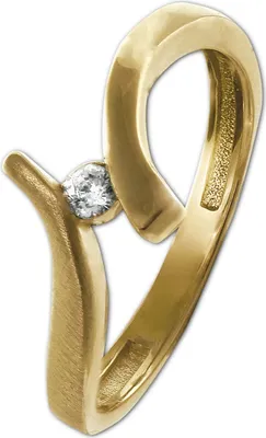 Produktbild von GoldDream Ring Echtgold333er Gelbgold Gr. 60 19,1 goldweiß Damen GDR531Y60
