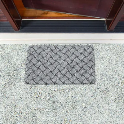 Produktbild von Fußmatte Türvorleger Bodenmatte Textil Melbourne Pflasterstein Grau Robust Wasserabweisend Breite 40 cm Länge 60 cm