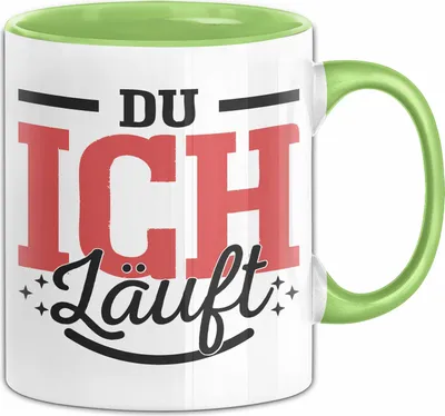 Produktbild von Du Ich Läuft Tasse Geschenk Beste Freundin Paare Geschenkidee Liebe Paar (Grün)