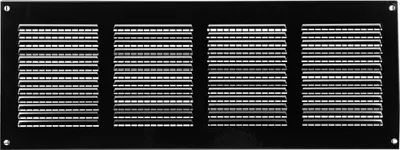 Produktbild von Lüftungsgitter LG-4015 BL-FG Schwarz 400 x 150 Fliegengitter Abluftgitter