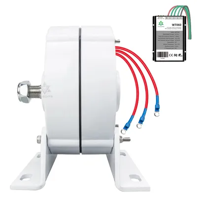 Obrázek produktu pro Generátor s permanentními magnety, výkon 200W, 3fázové alternátory, 1 hřídel s podstavcem, 200W, 12V