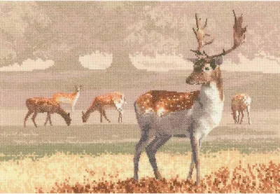 Immagine prodotto di Set punto croce Heritage Aida "Wildpark (a)", schema di conteggio, jcdk1212-a, 32x22cm
