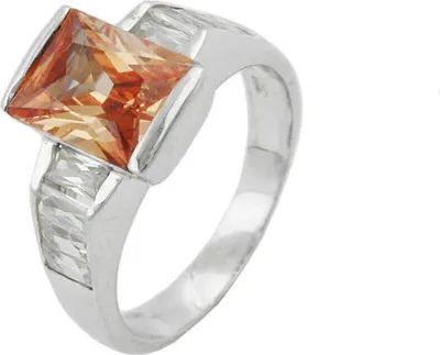 Produktbild von Ring für Damen Damenring mit Zirkonia topas-weiß 925 Silber Innenumfang 54mm  Ø17.2mm