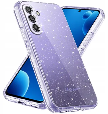 Obrázek produktu pro Lesklý obal pro telefon Samsung A37 5G – průhledný, třpytivý obal (2 mm) + ochranné sklo