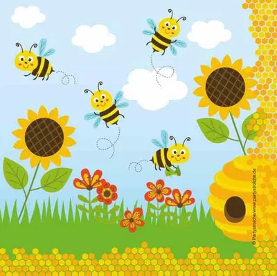 Produktbild von 20 Servietten freche Bienen