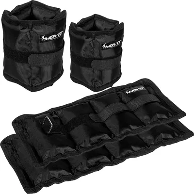 Produktbild von MOVIT 4 Gewichtsmanschetten Laufgewichte Fußgewichte Schwarz 2x 0.5kg 2x 1.0 kg