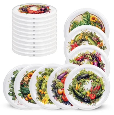 Image de Couvercles à vis pour bocaux - Twist-Off 82 mm - Métal - Adaptés au contact alimentaire (FCM) - Lot de 10 - Pour bocaux de conservation