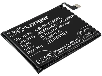 Produktbild von TECHTEK Akku Kompatibel mit [T-Mobile] Revvl 5G, für [Alcatel] T790H, T790S, T790W, T790Y, T790Z Ersetzt TLp043E1, für TLP043E7