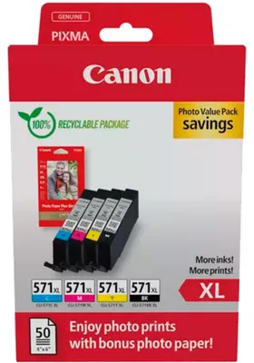 Obrázok produktu pre Patrone Canon CLI-571XL XL     Multipack BK,C,M,Y