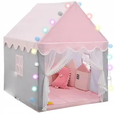 Immagine prodotto di Tenda per bambini "Casa LEOPARD" con ghirlanda luminosa a LED 130x100x115 cm, dai 3 anni in su