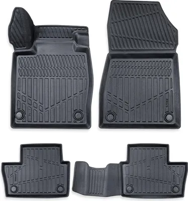 Image de Tapis De Sol en Caoutchouc 3D Compatible avec Nissan Juke F16 Depuis 2020 4pcs, Bord Haut, Inodore, Noir, Antidérapant, Toutes Saisons