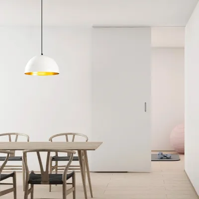 Produktbild von Opviq, Moderne weiße Deckenleuchte (Chandelier), 30 x 30 cm, Höhe: 111 cm, E27 Max 40 W, Kabel: 90 cm, IP20 | Elegantes Design für Hotel & moderne Räume.