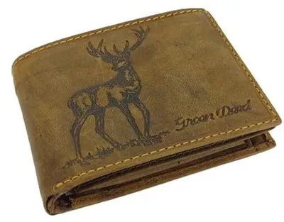 Produktbild von Herren Geldbörse aus echtem Leder – mit Münzfach – Vintage-Braun