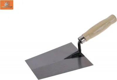 Produktbild von Maurerkelle 180 x130 mm mit Holzgriff - stahl, Stukkateurkelle