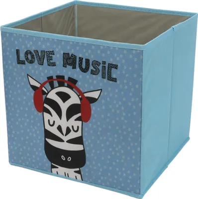 Obrázek produktu pro Textilní úložný box do dětského pokoje, 30 x 30 x 30 cm, zebra