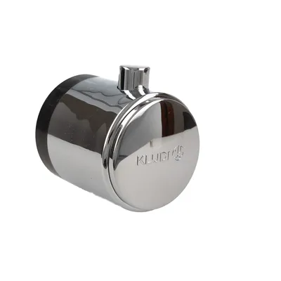A close-up, studio shot of a chrome-plated plumbing part against a white background.