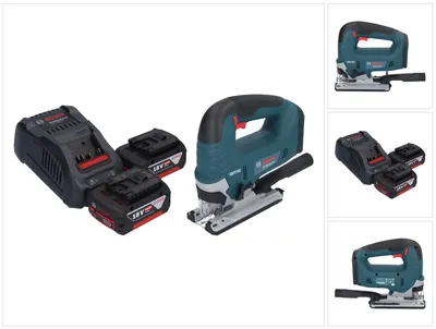 Zdjęcie produktu dla Wyrzynarka akumulatorowa Bosch GST 18V-125 B Professional 18 V 125 mm bezszczotkowa + 2x akumulator 5,0 Ah + ładowarka