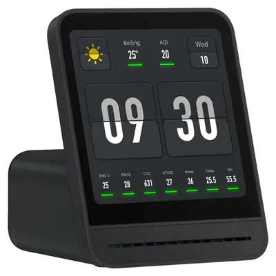 Zdjęcie produktu dla Monitor jakości powietrza, metryki w czasie rzeczywistym, inteligentne połączenie Wi-Fi, 1 sztuka, kolor czarny