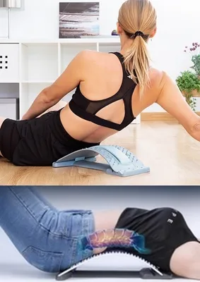 Produktbild von GKA Lendenwirbelstütze Magnete Lendenmuskeltrainer Magnetische Akupressur Massage Rückentraining Rücken