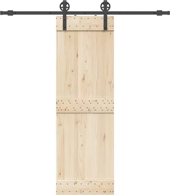 Produktbild von vidaXL Schiebetürbeschlag-Set 200 cm Stahl Schwarz