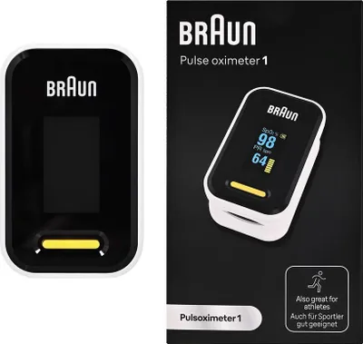 Image de Oxymètre de pouls Braun YK-81CEU, noir. Acier inoxydable.