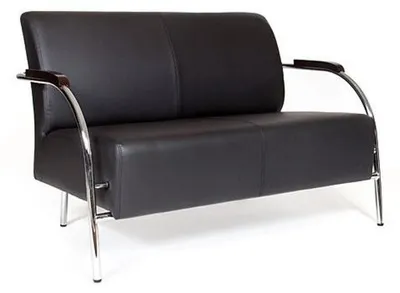 Produktbild von Sofa Design Sofas Couch Polster 2 Sitzer Sofas Schwarz Couchen Sitz Stoff