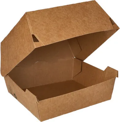 Produktbild von Papstar Burger Boxen, Pappe "pure" groß, 12,5 x 12,5 cm "100% Fair" 4 x 80 Stück