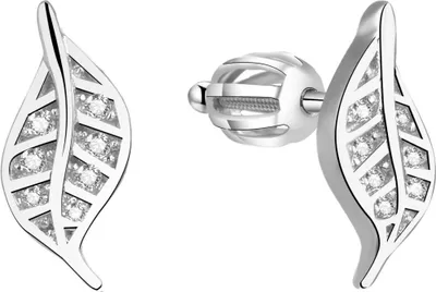 Image de Boucles d'oreilles en argent avec zircons AGUP1634S