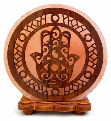 LAMPA SOLNA Z MOTYWEM CHAMSA 5 kg - HIMALAYAN SALT