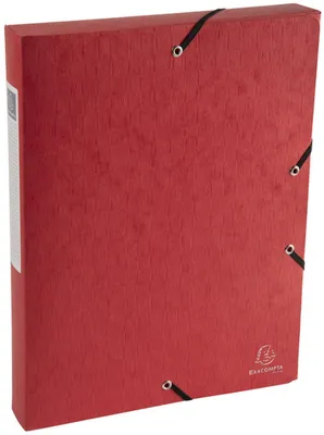 Zdjęcie produktu dla Pudełko archiwizacyjne Exacompta Exabox 40 mm z etykietą, format A4, tektura manila, różne kolory