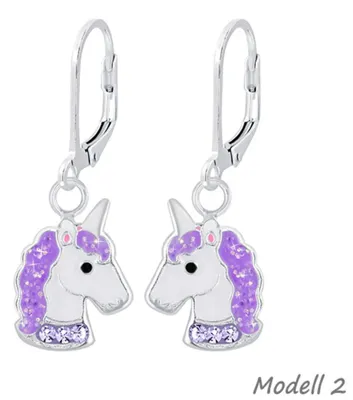 Produktbild von Kinderohrringe „Einhorn“: 925 Silber Ohrhänger für Mädchen Modell 2
