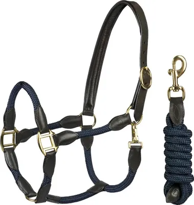 Immagine prodotto di Horka Cavezza in cuoio e corda per guinzaglio Blu Cob Blu Cob