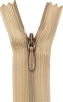 Produktbild von 1 Reißverschluss spiral verdeckt, 40cm, unteilbar, Naht verdeckt,706 goldbeige