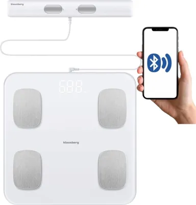 Produktbild von KLAUSBERG Badwaage KB-7853 Smart Bluetooth Weiß