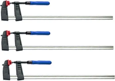 Produktbild von 3x Schraubzwinge Leimzwinge 200 x 50 mm Klemmzwinge Rutschsicherung