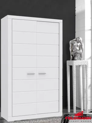 Image de Armoire blanche mate 116 cm