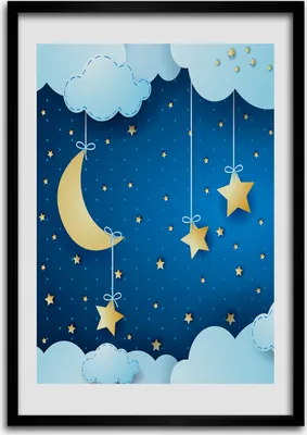 Produktbild von Bild - Bilderrahmen - Foto - 70 cm x 100 cm - MDF - Rahmen - Wandkunst - Nacht