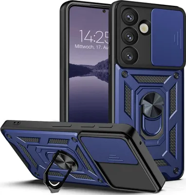 Produktbild von Armor Handyhülle für Samsung Galaxy S25 Kameraschutz Handy Panzer Case Cover Schutzhülle Outdoor Farbe: Blau