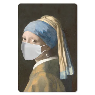 Produktbild von MuchoWow® Mauspad Mousepad Das Mädchen mit dem Perlenohrring - Johannes Vermeer - Mouthcap 18x27 cm - Mousepads - Maus Mat - Pad - Mausunterlage